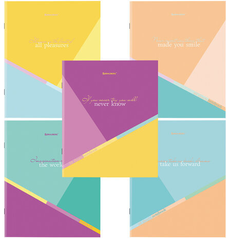 Тетрадь А5 48 л. BRAUBERG скоба, клетка, обложка картон, "Multicolor" (микс в спайке), 404361