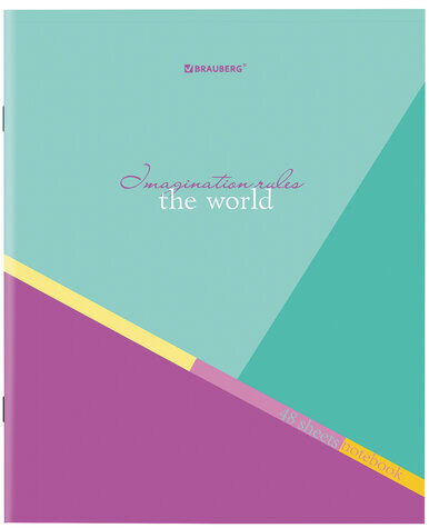 Тетрадь А5 48 л. BRAUBERG скоба, клетка, обложка картон, "Multicolor" (микс в спайке), 404361