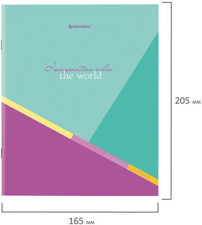 Тетрадь А5 48 л. BRAUBERG скоба, клетка, обложка картон, "Multicolor" (микс в спайке), 404361