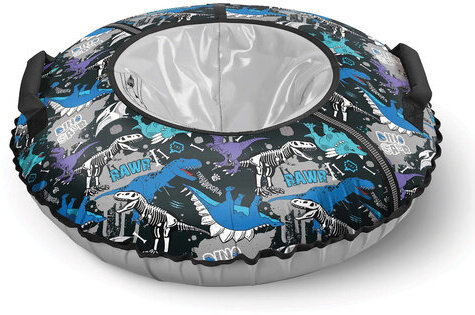 Тюбинг-ватрушка, 95 см, с принтом, "Динозавры", верх оксфорд, Nk, ТБ2К-95/Д