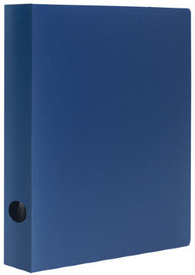 Папка на 2 кольцах STAFF, 40 мм, синяя, до 300 листов, 0,5 мм, 225720