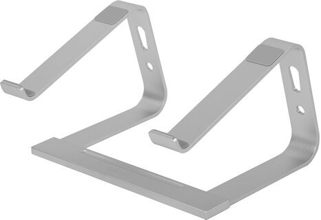 Подставка для ноутбука алюминиевая, нескользящая, 295х255 мм, BRAUBERG SOLID, 513618