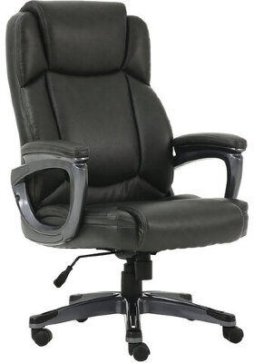 Кресло офисное BRABIX PREMIUM &quot;Favorite EX-577&quot;, пружинный блок, рециклированная кожа, серое, 531935