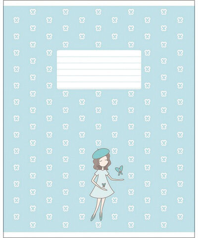 Тетрадь 12 л. HATBER-ECO клетка, обложка плотная мелованная бумага, "Про девочек", 12Т5C1