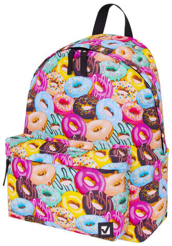 Рюкзак BRAUBERG, универсальный, сити-формат, Donuts, 20 литров, 41х32х14 см, 228862