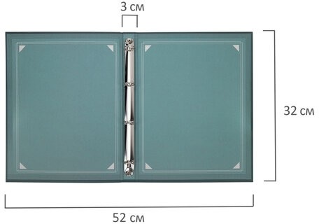 Папка-портфолио универсальная, 4 кольца, 20 файлов, 7БЦ матовая, BRAUBERG "Classic", 117554