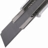 Нож канцелярский 18 мм BRAUBERG "Metallic", металлический корпус (рифленый), автофиксатор, блистер, 235401