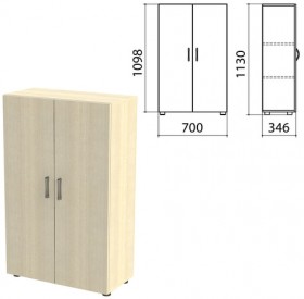 Шкаф закрытый &quot;Канц&quot;, 700х350х1130 мм, цвет дуб молочный (КОМПЛЕКТ)