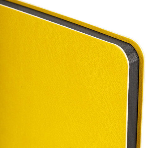 Блокнот МАЛЫЙ ФОРМАТ (100x150 мм) А6, BRAUBERG "Metropolis Mix", под кожу, 80 л., клетка, желтый, 113327