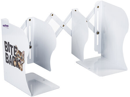 Подставка-держатель для книг и учебников ЮНЛАНДИЯ "Bite Back", раздвижная, металлическая, 237890, 237900