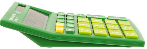 Калькулятор настольный BRAUBERG ULTRA-12-GN (192x143 мм), 12 разрядов, двойное питание, ЗЕЛЕНЫЙ, 250493