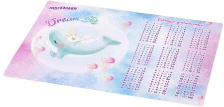 Настольное покрытие ЮНЛАНДИЯ, А3+, пластик, 46x33 см, "Whale", 270396