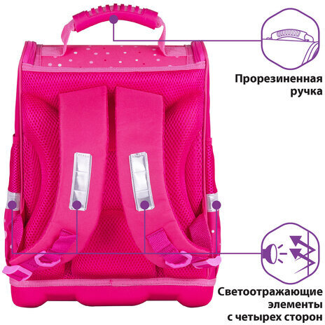 Ранец ЮНЛАНДИЯ WISE для начальной школы, "Lovely friends", 37x29х15 см, 270587