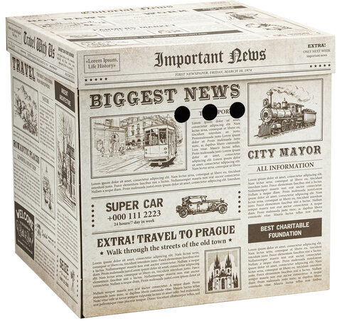 Короб для хранения из плотного микрогофрокартона 315х315х315 мм, КОМПЛЕКТ 3 шт., BRAUBERG HOME, 271818