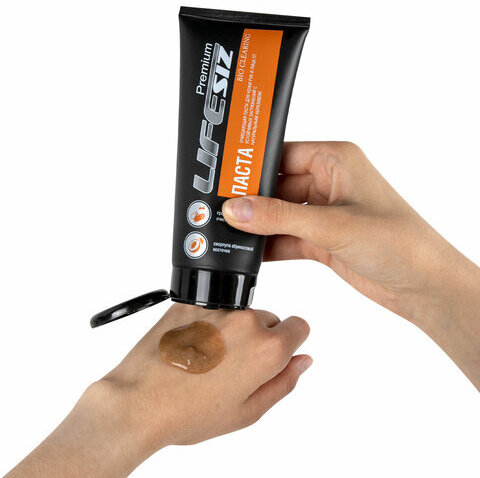 Паста очищающая для кожи 200 мл LIFESIZ от загрязнений (жир, масло, смазки, стройсмеси)