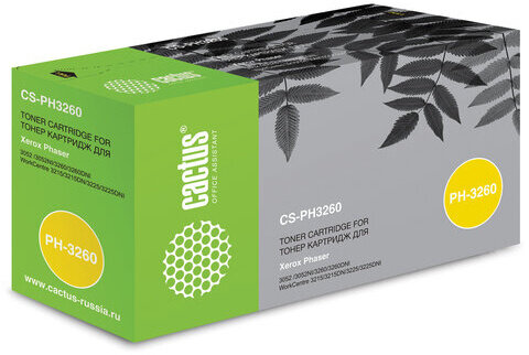 Тонер-картридж CACTUS (CS-PH3260) для XEROX WorkCentre 3215/3225/Phaser 3052/3260, ресурс 3000 стр.