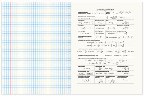 Тетрадь предметная "ПРИРОДА" 48 л., обложка картон, ФИЗИКА, клетка, подсказ, BRAUBERG, 404780