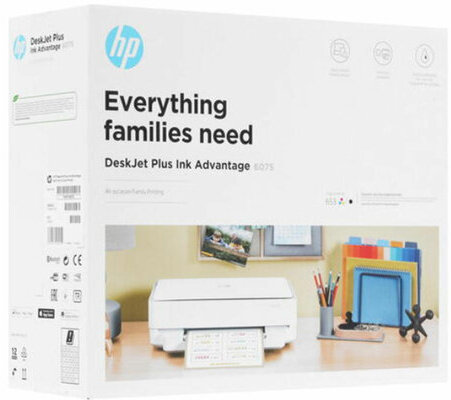 МФУ струйное HP DeskJet Plus Ink Advantage 6075 "3 в 1" А4, 10 стр./мин, 1200х1200, ДУПЛЕКС, Wi-Fi, 5SE22C