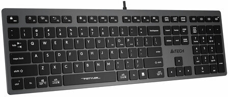 Клавиатура проводная A4TECH Fstyler FX50, USB, 109 кнопок, серая, 1624628