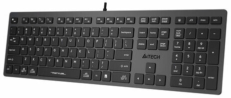 Клавиатура проводная A4TECH Fstyler FX50, USB, 109 кнопок, серая, 1624628