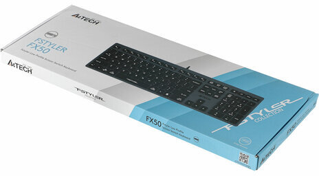 Клавиатура проводная A4TECH Fstyler FX50, USB, 109 кнопок, серая, 1624628
