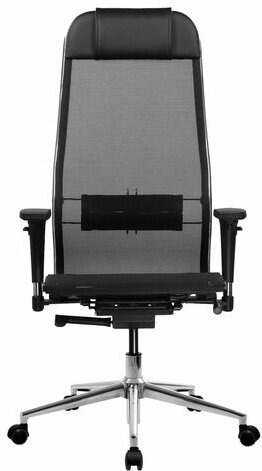 Кресло МЕТТА "ErgoLife" 10 B1-104D, хром, синхромеханизм, 2D-подлокотники, прочная сетка, черное