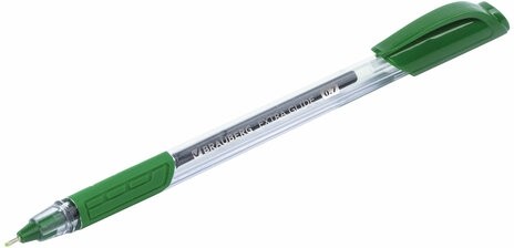 Ручка шариковая масляная BRAUBERG "Extra Glide GT", ЗЕЛЕНАЯ, трехгранная, узел 0,7 мм, линия письма 0,35 мм, 142921