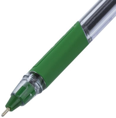Ручка шариковая масляная BRAUBERG "Extra Glide GT", ЗЕЛЕНАЯ, трехгранная, узел 0,7 мм, линия письма 0,35 мм, 142921