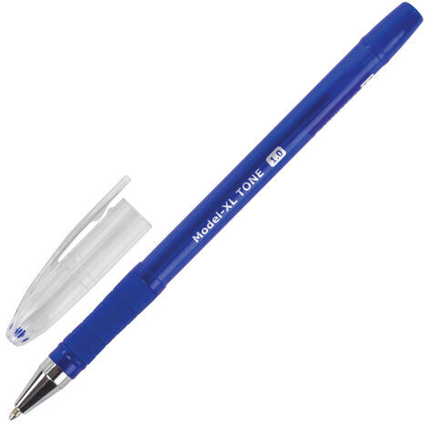 Ручка шариковая масляная с грипом BRAUBERG "Model-XL TONE", СИНЯЯ, узел 1,0 мм, линия письма 0,5 мм, 143248