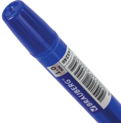 Ручка шариковая масляная с грипом BRAUBERG "Model-XL TONE", СИНЯЯ, узел 1,0 мм, линия письма 0,5 мм, 143248