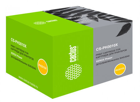 Картридж лазерный CACTUS (CS-PH3010X) для XEROX Phaser 3010/WC3045, черный, ресурс 2300 стр.