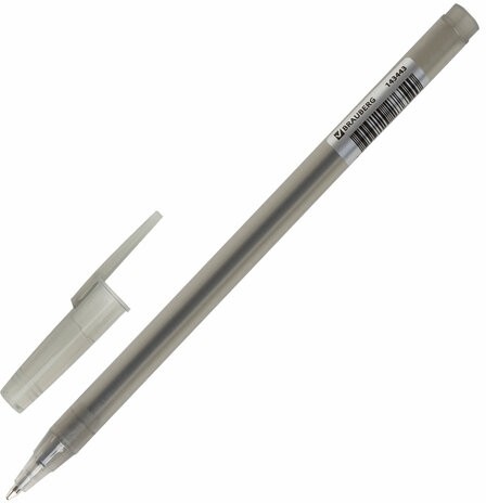 Ручка шариковая BRAUBERG "i-STICK", ЧЕРНАЯ, пишущий узел 0,7 мм, линия письма 0,35 мм, 143443