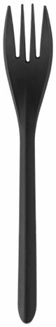Вилка одноразовая полипропиленовая 173 мм, черная, ПРЕМИУМ, ВЗЛП, 4032Ч