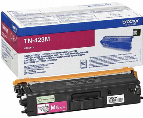 Картридж лазерный BROTHER (TN423M) HLL8260CDW/DCPL8410CDW/MFCL8690CDW, пурпурный, оригинальный, ресурс 4000 страниц