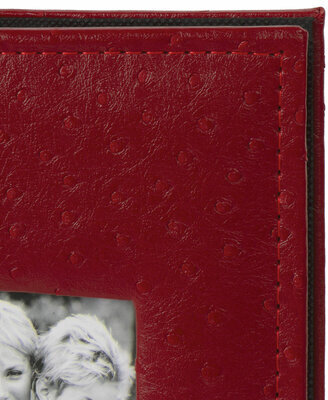 Фотоальбом BRAUBERG на 20 магнитных листов, 23х28 см, обложка под кожу страуса, на кольцах, бордовый, 390692