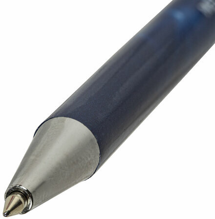 Ручка шариковая автоматическая BRAUBERG "Metropolis", СИНЯЯ, корпус синий, пишущий узел 0,5 мм, линия письма 0,3 мм, 144221