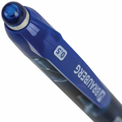 Ручка шариковая автоматическая BRAUBERG "Metropolis", СИНЯЯ, корпус синий, пишущий узел 0,5 мм, линия письма 0,3 мм, 144221