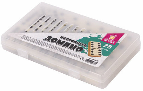 Игра настольная "ДОМИНО", пластиковый кейс, 17х10 см, ЗОЛОТАЯ СКАЗКА, 662296