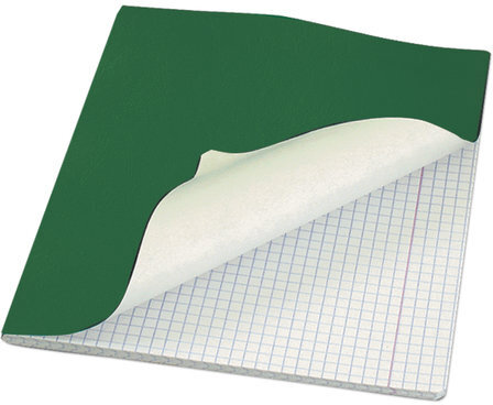 Тетрадь бумвинил, А5, 96 л., скоба, офсет №2 ЭКОНОМ, клетка, с полями, STAFF, ЗЕЛЕНЫЙ, 403416