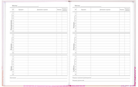Дневник 5-11 класс 48 л., твердый, BRAUBERG, глянцевая ламинация, с подсказом, "Летний", 106631