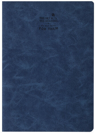 Тетрадь 48 л. в клетку обложка фактурный кожзам, сшивка, A5 (147х210мм), СИНИЙ, BRAUBERG SKY, 403866