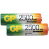 Батарейки аккумуляторные КОМПЛЕКТ 2 шт., GP, АА (HR6), Ni-Mh, 2500 mAh, блистер, 250AAHC-2DECRC2