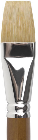 Кисть художественная профессиональная BRAUBERG ART CLASSIC, щетина, плоская, № 30, длинная ручка, 200726