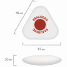 Ластик BRAUBERG "Energy", 45х45х10 мм, белый, треугольный, красный пластиковый держатель, 222473
