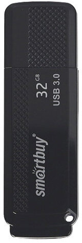 Флеш-диск 32 GB SMARTBUY Dock USB 3.0, черный, SB32GBDK-K3