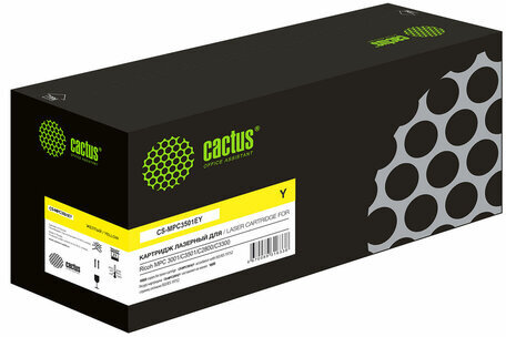 Картридж лазерный CACTUS (CS-MPC3501EY) для Ricoh MPC 3001/C3501/C2800/C3300 желтый, ресурс 16000 стр.