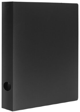 Папка на 2 кольцах STAFF, 40 мм, черная, до 300 листов, 0,5 мм, 225721
