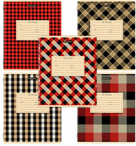 Тетрадь 12 л. BRAUBERG клетка, обложка картон, CLASSIC TEXTURE, 107265