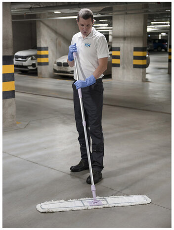 Перчатки латексные КЩС, прочные, хлопковое напыление, размер 7 S, малый, синие, HQ Profiline, 74733