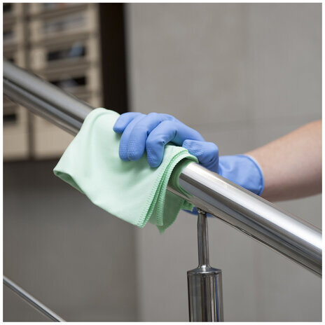 Перчатки латексные КЩС, прочные, хлопковое напыление, размер 7 S, малый, синие, HQ Profiline, 74733